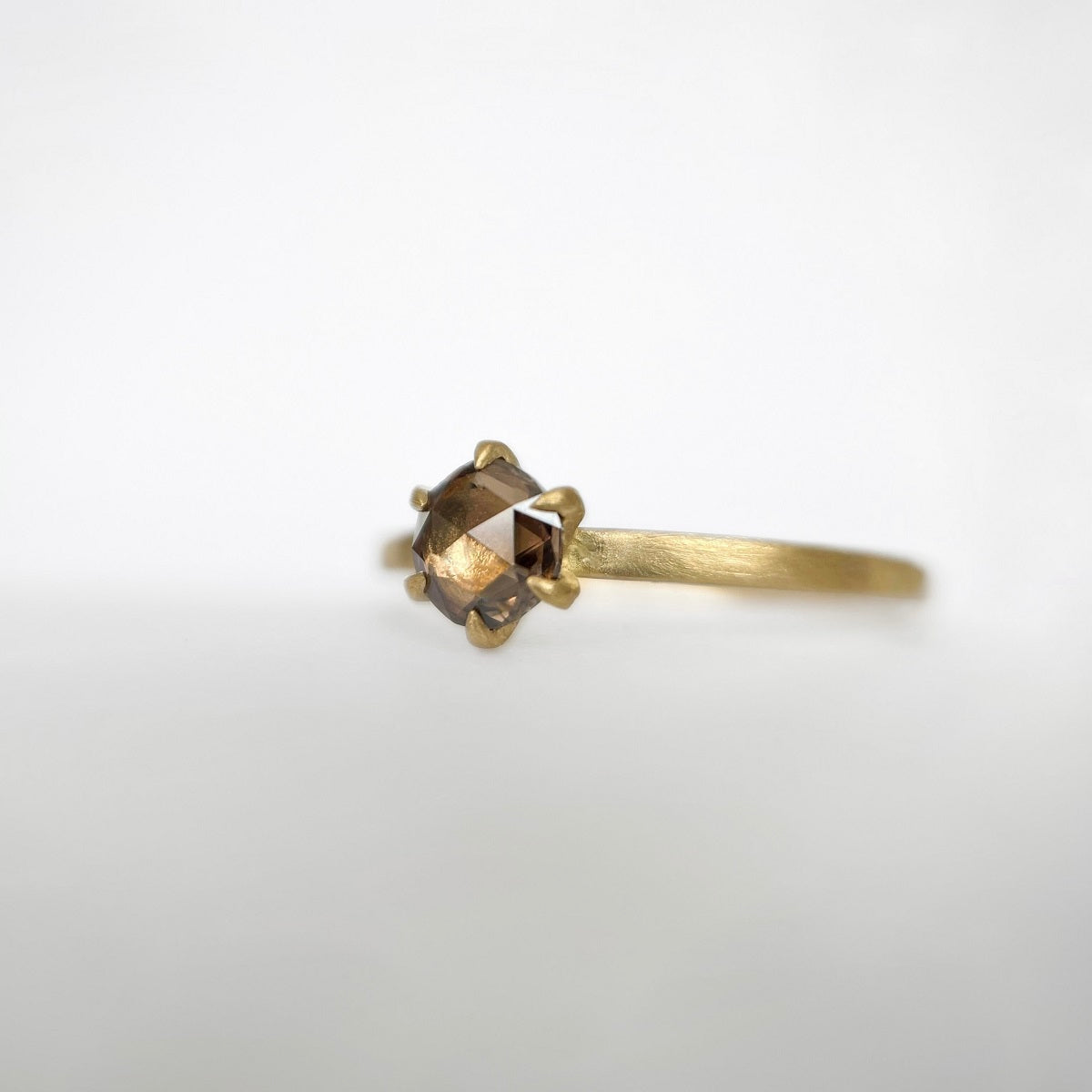 Brown Diamond Pinky Ring