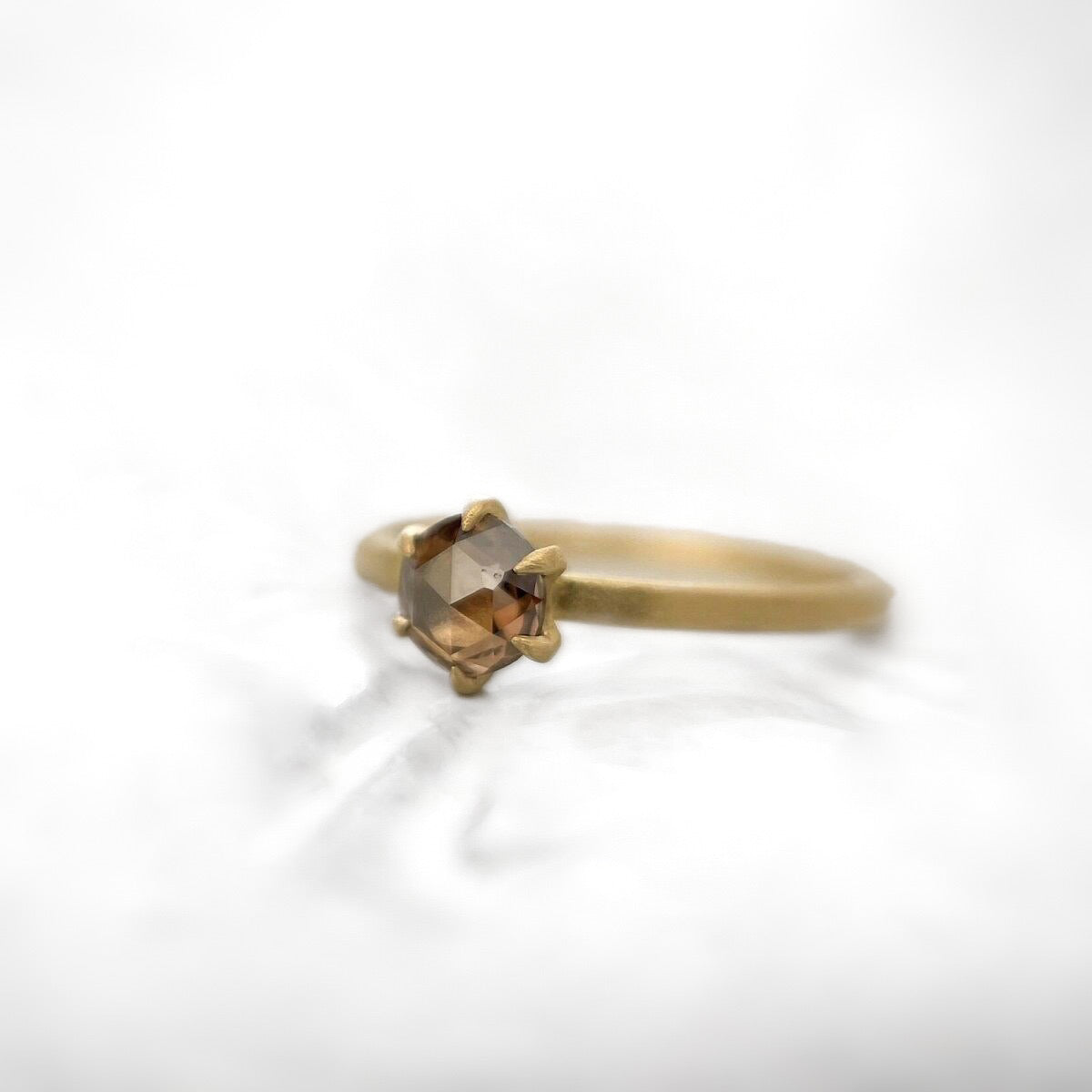 Brown Diamond Pinky Ring
