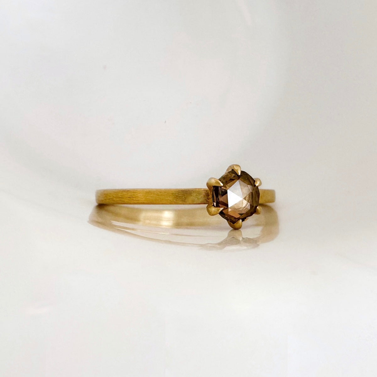 Brown Diamond Pinky Ring